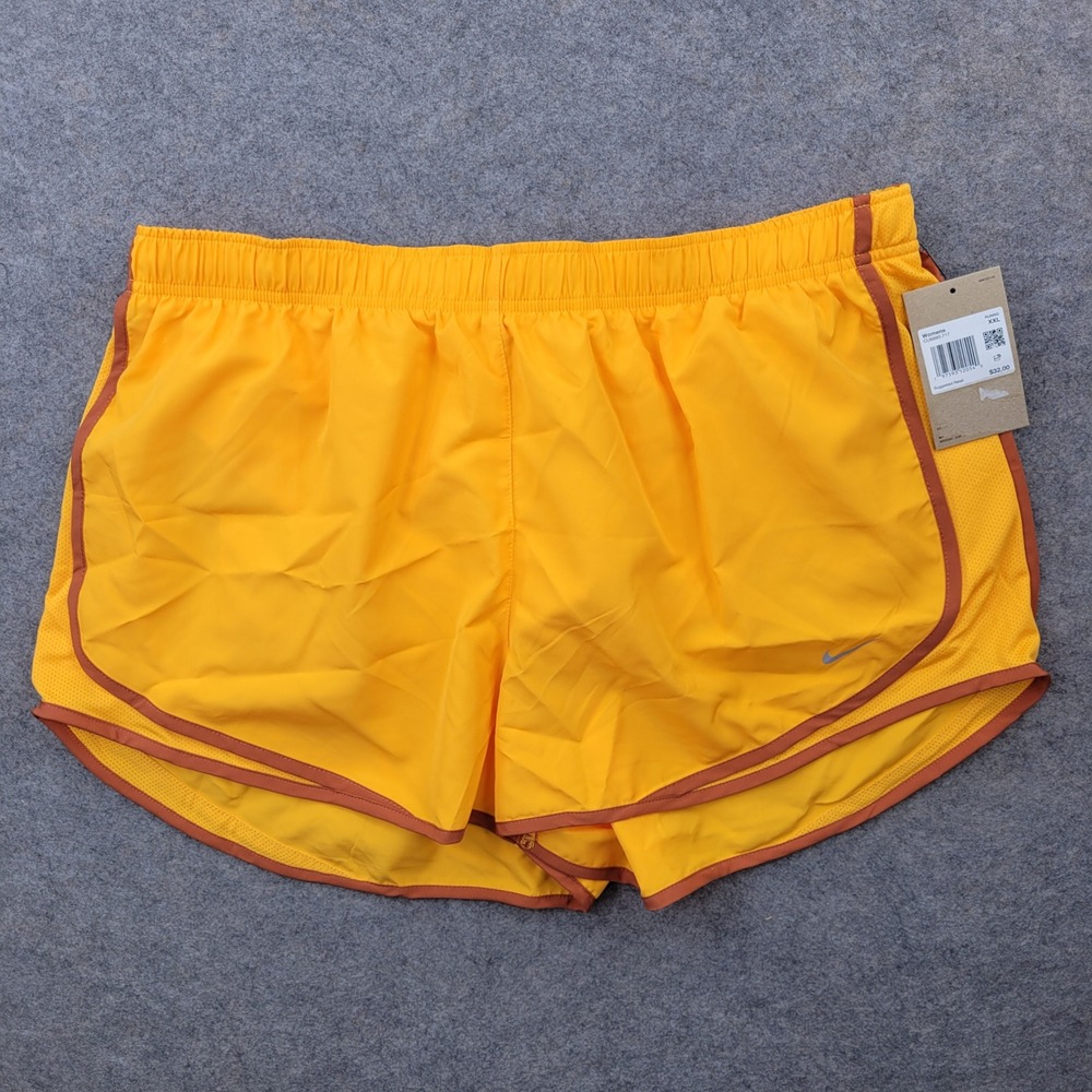 Nike‎ Womens XXL  Running Shorts Yellow Brown CU8890-717 New